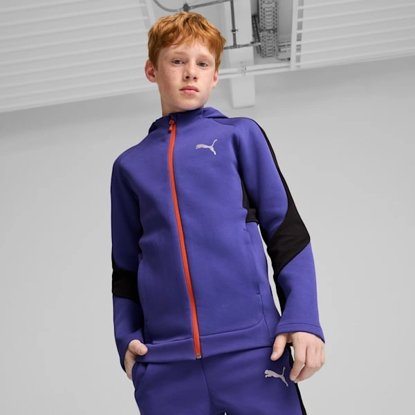 PUMA EVOSTRIPE Hættetrøje til Store Børn: Stil og Komfort i Én Pakke! Skabt til Eventyr!